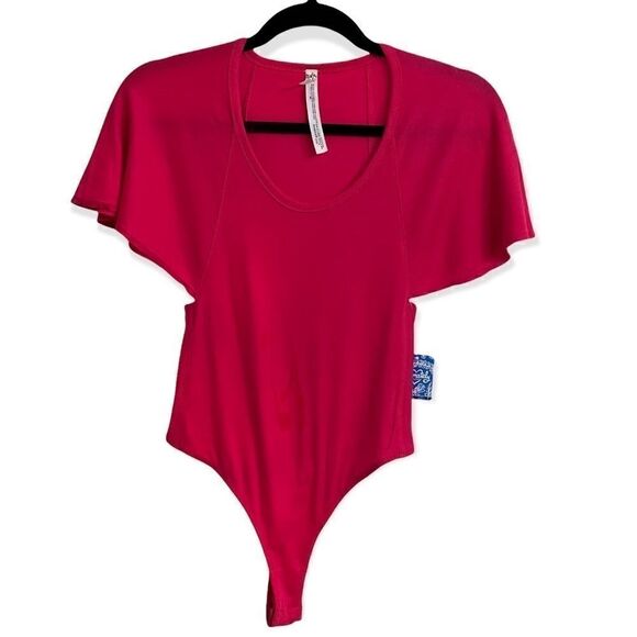 Intimately Free People Byron Ribbed Flutter Sleeves Bodysuit in the Size Small - Picture 16 of 16